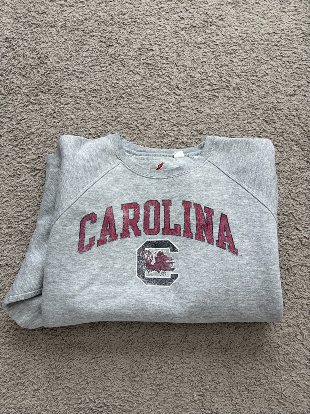 South Carolina Gamecocks Vintage Style 91 League Gray crewneck sweatshirt
